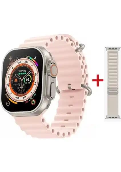 Sekoda Watch 8 Ultra Pembe Akıllı Saat Kadınlar İçin Şık ve Fonksiyonel Giyilebilir Teknoloji