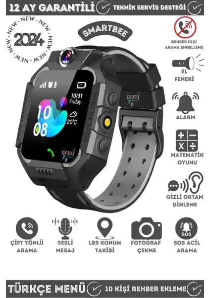 Smartbee Q19 Akıllı Çocuk Takip Saati Güvenlik ve Eğlence Özellikleriyle Öne Çıkıyor