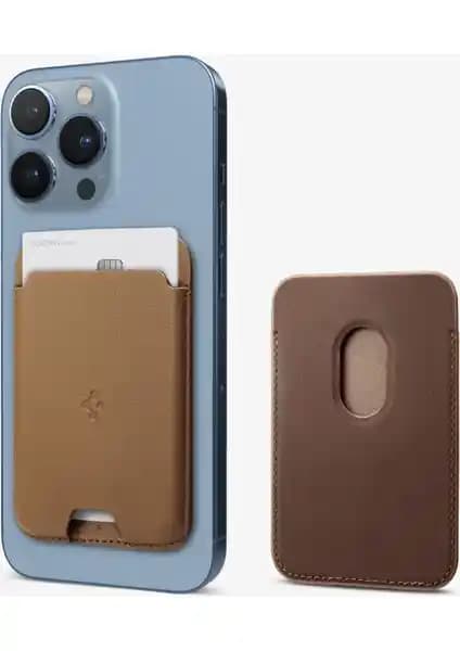Spigen MagFit iPhone için MagSafe Uyumlu Kartlı Manyetik Cüzdan Şık ve Pratik Tasarım