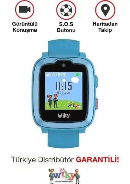 Wiky Watch 4 Plus Mavi Akıllı Çocuk Saati Güvenlik ve Teknoloji Özellikleri