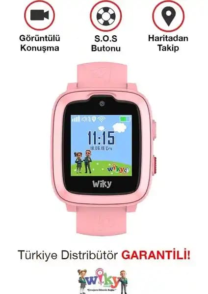 Wiky Watch 4 Plus Pembe Akıllı Çocuk Saati Güvenli ve Fonksiyonel İzleme Cihazı