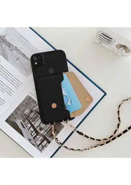 Xiaomi Redmi 9c için Siyah Deri Kılıf Şıklık ve Koruma Sunar