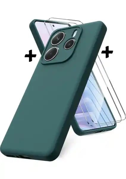 Xiaomi Redmi Note 14 için 2'si 1 arada şık ve dayanıklı koruma seti