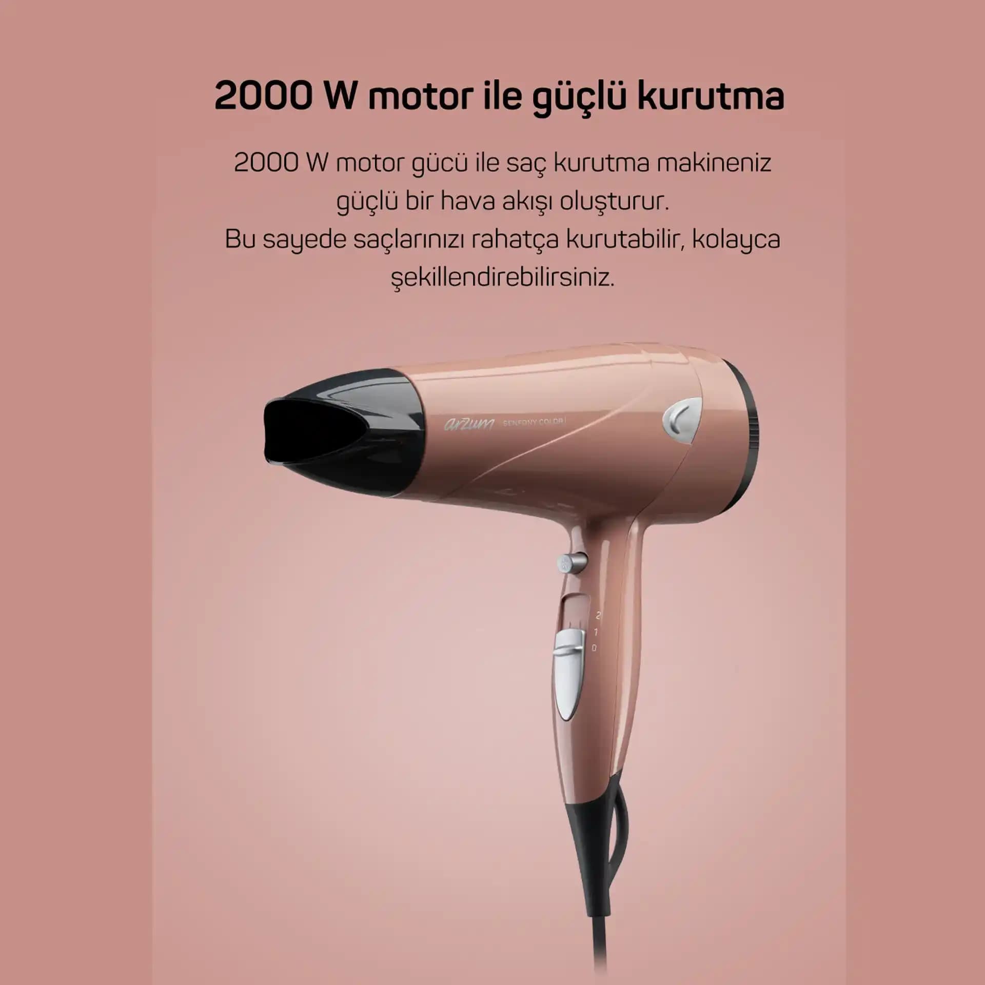 Arzum Senfony Color Saç Kurutma Makinesi: Renkli Tasarım ve Çok Fonksiyonlu Kullanım İmkanı