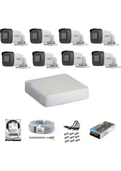 Hikvision 8 Kameralı Güvenlik Kamera Seti: Yüksek Çözünürlüklü ve Dayanıklı Güvenlik Çözümü