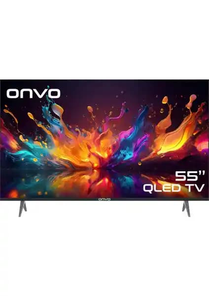 Onvo 55OVF9000UQ 55 İnç 4K QLED Akıllı Televizyon Modern Tasarım ve Gelişmiş Görüntü Teknolojisi