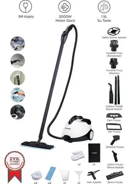 Torima CB-08C Çok Fonksiyonlu Buharlı Temizleyici ile Evde Derinlemesine Hijyen Sağlama