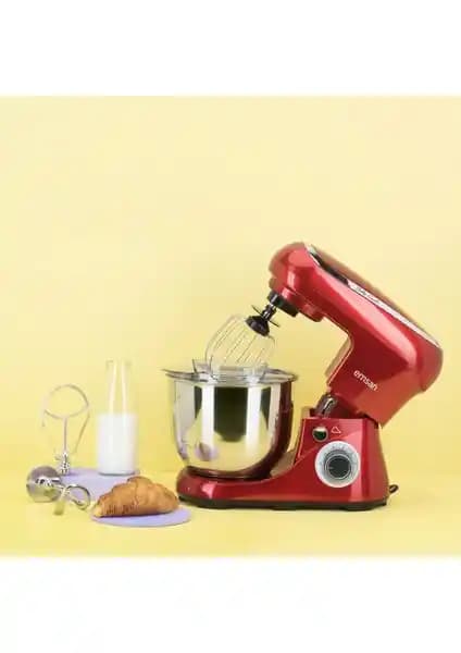 Emsan Bella Gusto Kırmızı Stand Mikser: Güçlü ve Estetik Mutfak Yardımcısı