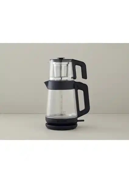 English Home CMK 6001 Siyah Cam Çay Makinesi ve Kettle 1650W Hızlı Isıtma Özellikli