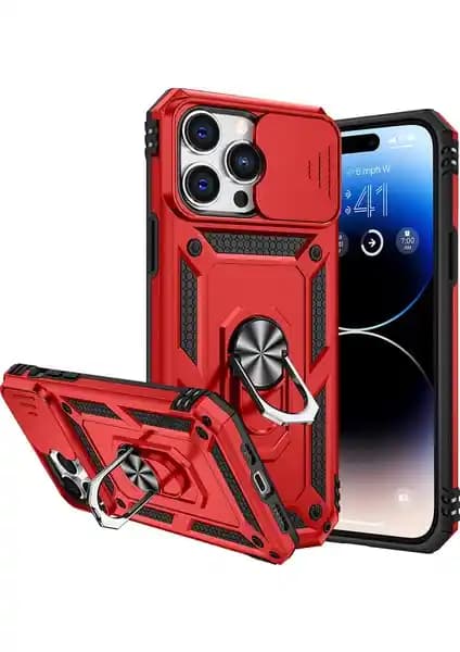 KNY Apple iPhone 14 Pro Max Kılıf: Dayanıklı, Manyetik Yüzüklü ve Sürgülü Kamera Koruması