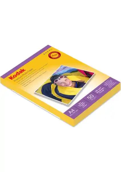 Kodak 230 gr/m² 20x30 cm A4 Inkjet Fotoğraf Kağıdı - 50'li Paket Kaliteli Baskı