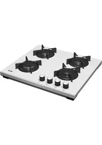 Simfer Cam Set Üstü Beyaz Ocak 3036-Dg: Güvenli ve Şık 4 Gözlü Gazlı Ocak