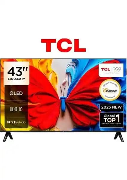 TCL 43S5K 43" Full HD QLED Akıllı TV Google İşletim Sistemi ve Dahili Uydu Alıcılı