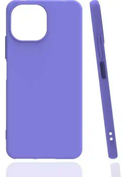 Xiaomi Mi 11 Lite için Case 4U Mat Renkli Yumuşak Kalın Silikon Kılıf Biye Mor
