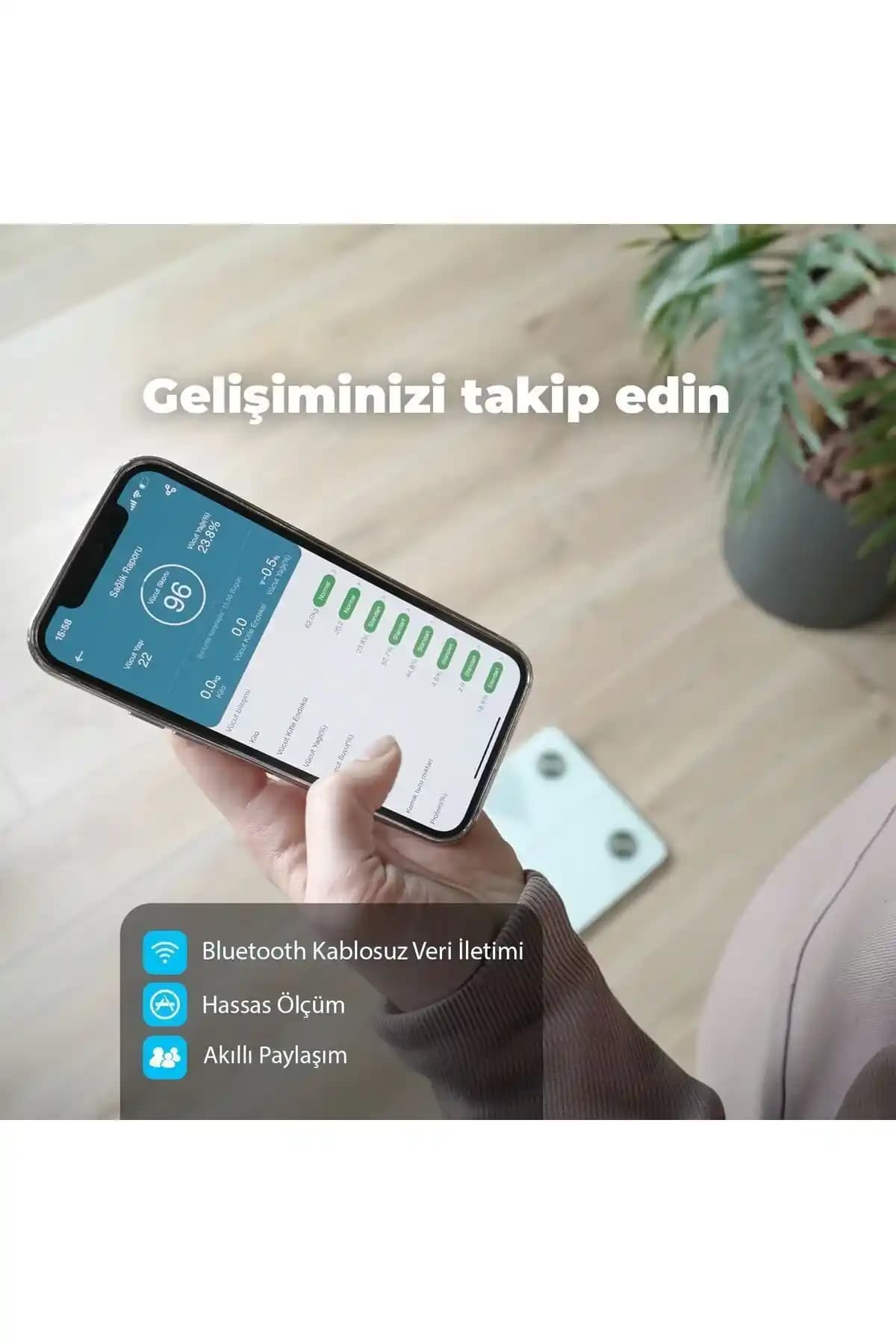 Osveld Detox Akıllı Tartı ile Kişisel Sağlık ve Vücut Analizi Cihazı