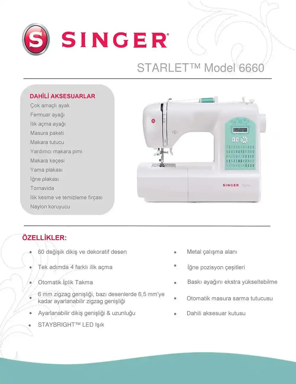 Singer 6660 Dikiş Makinesi Özellikleri ve Kullanım Alanları Hakkında Detaylı Bilgi