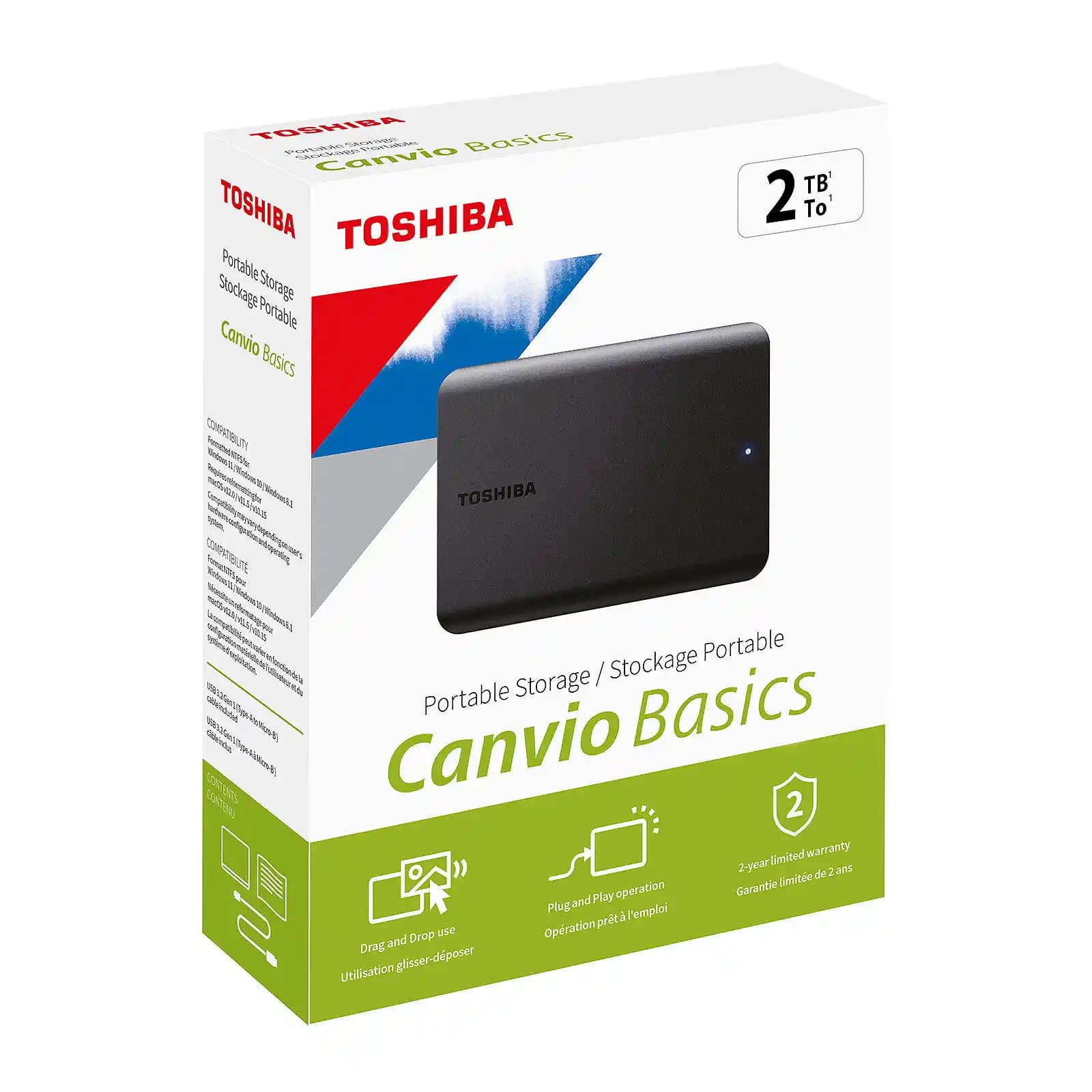 Toshiba Canvio Basic 2TB Taşınabilir Harici Hard Disk ile Güvenli ve Hızlı Veri Saklama