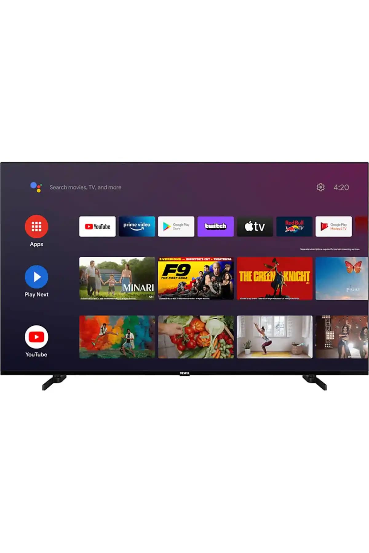 Vestel 58 inç Android TV: Yüksek Çözünürlük ve Akıllı Özelliklerle Modern Evler İçin