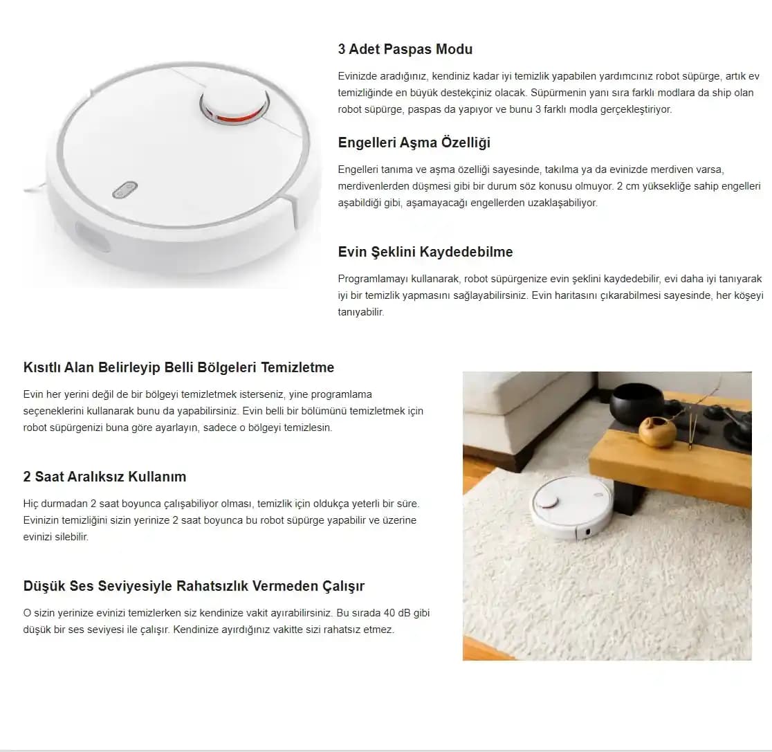 Xiaomi Robot Süpürgelerin Yüksekliği: Modeller ve Kullanım İpuçları