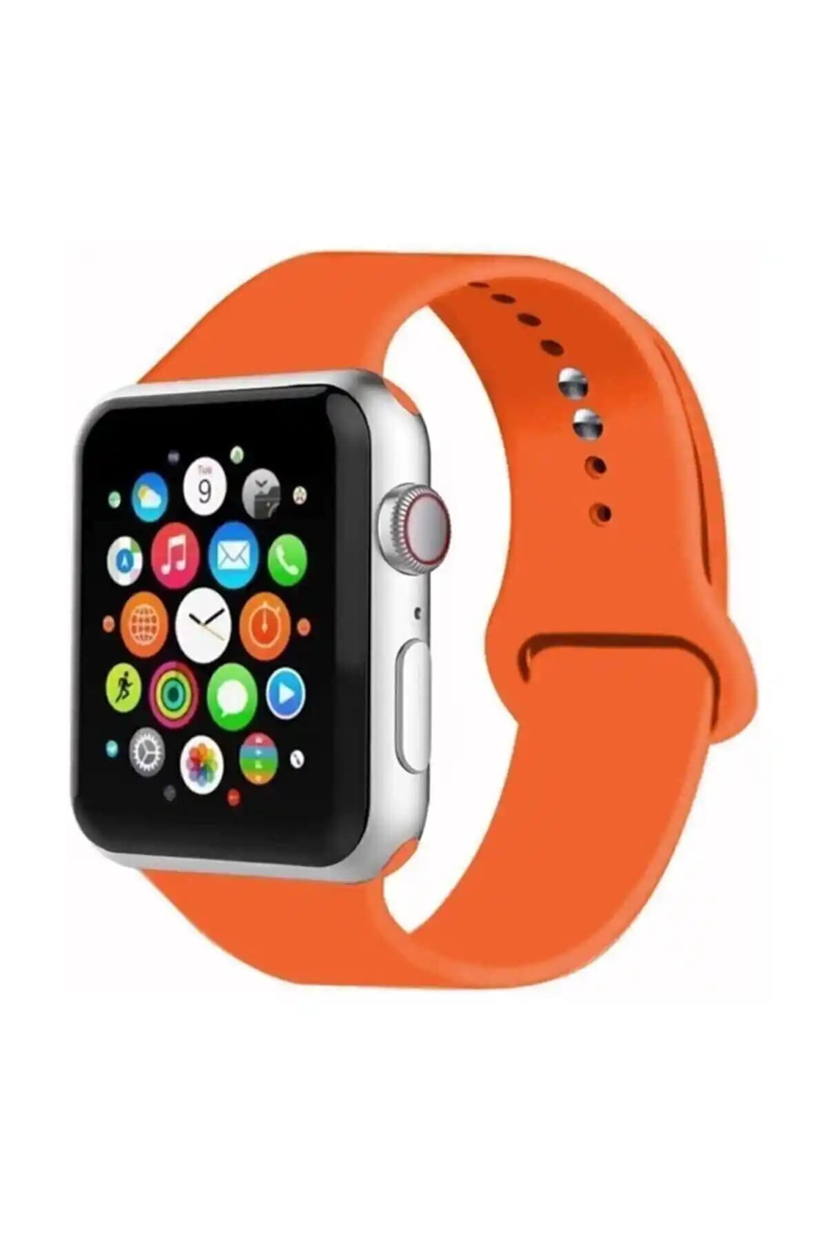 2025'te Apple Watch Stilini Değiştirecek Canlı Turuncu Silikon Kordon