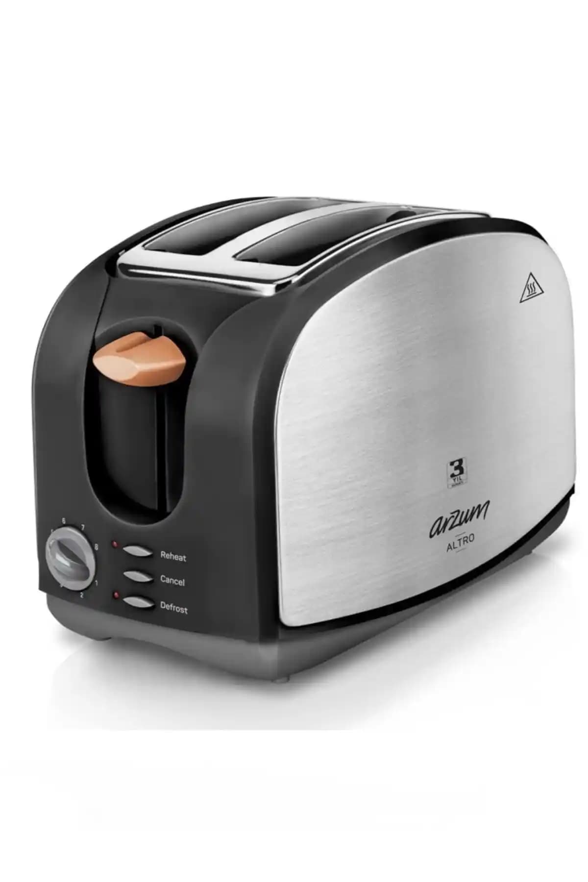 Arzum Ar2014 Altro Siyah Ekmek Kızartma Makinesi: Modern ve İşlevsel Tasarım Özellikleri