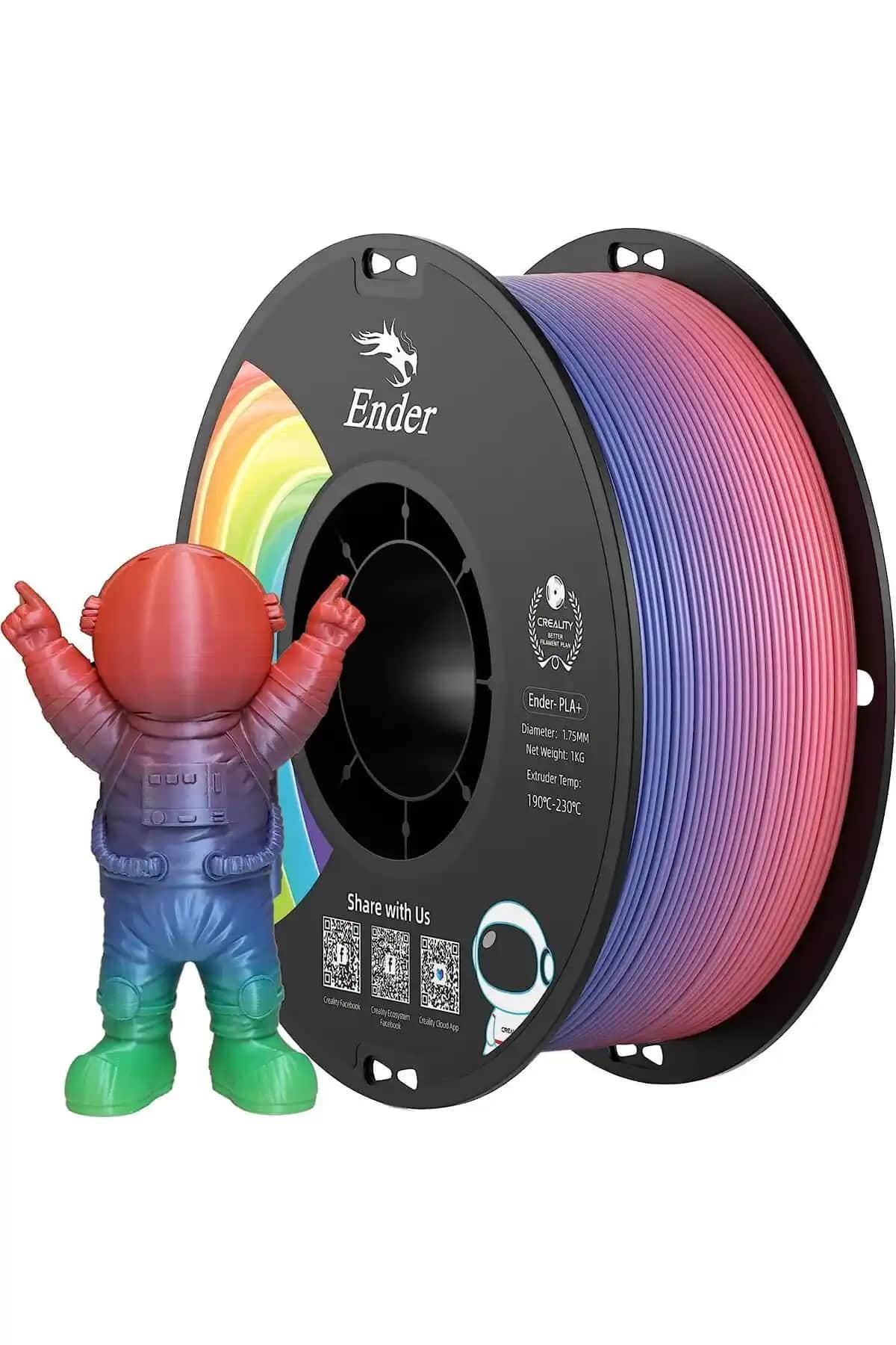 2025'te Creality Ender PLA Filament Gökkuşağı ile Renkli 3D Baskı Devrimi
