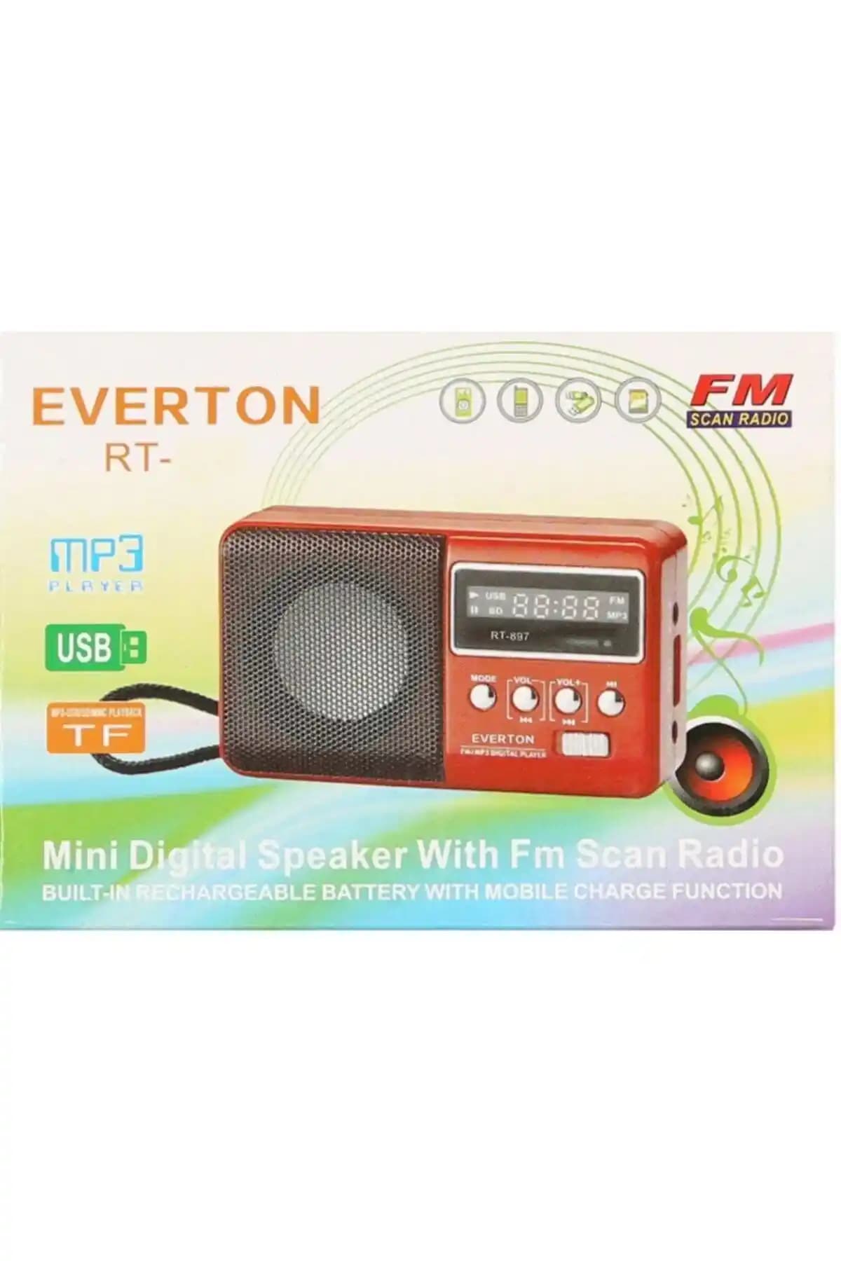 Everton RT-303 USB ve Micro SD Kart Girişli El Radyosu Güçlü Ses ve Kolay Kullanım İmkanıyla