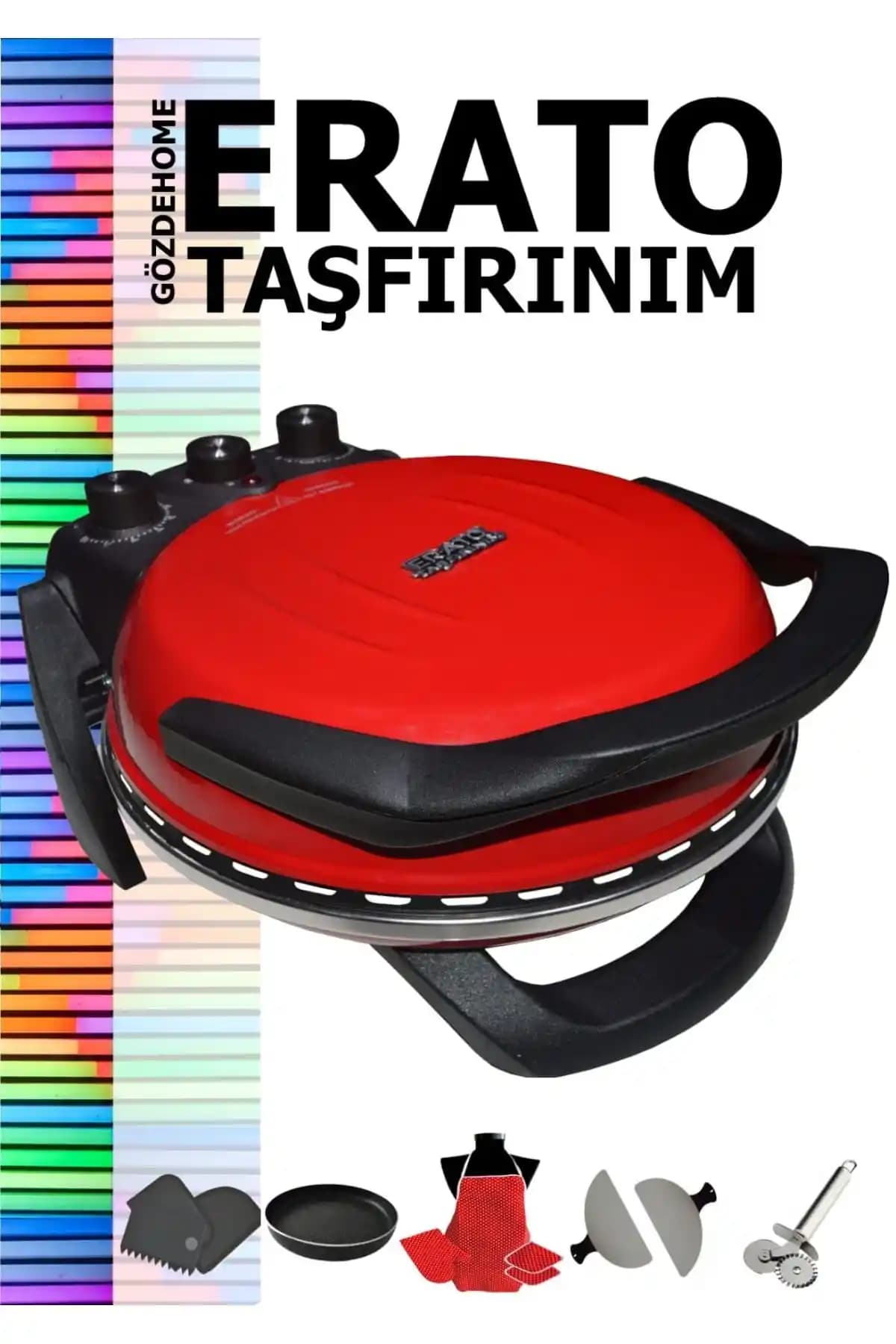 Gözdehome Kırmızı Erato Taşfırınım: Evde Geleneksel Pizza ve Lahmacun Pişirme Çözümü