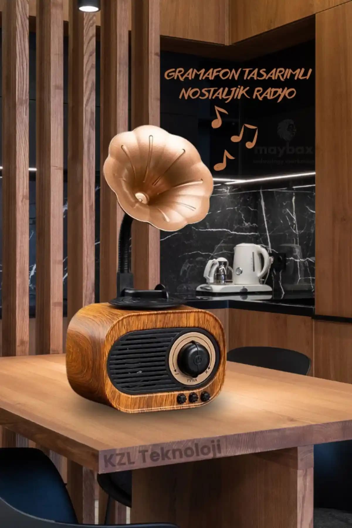 OWWOTECH B5 Nostaljik Mini Radyo Gramofon Retro Tasarım ve Çok Fonksiyonlu Kullanım