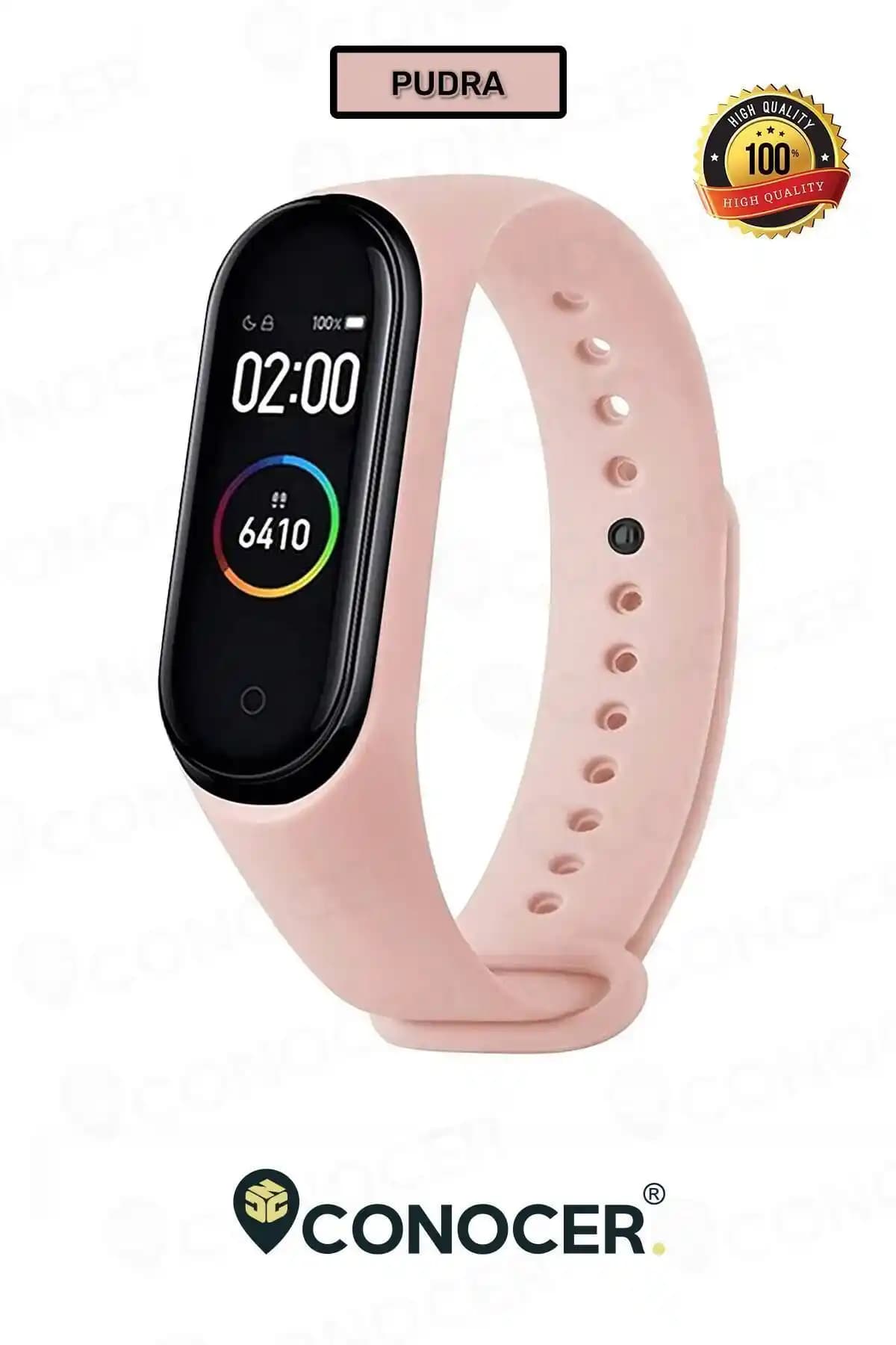 Xiaomi Mi Band 3 ve 4 Uyumlu Silikon Kordon Pembe Renkli Dayanıklı ve Konforlu Tasarım