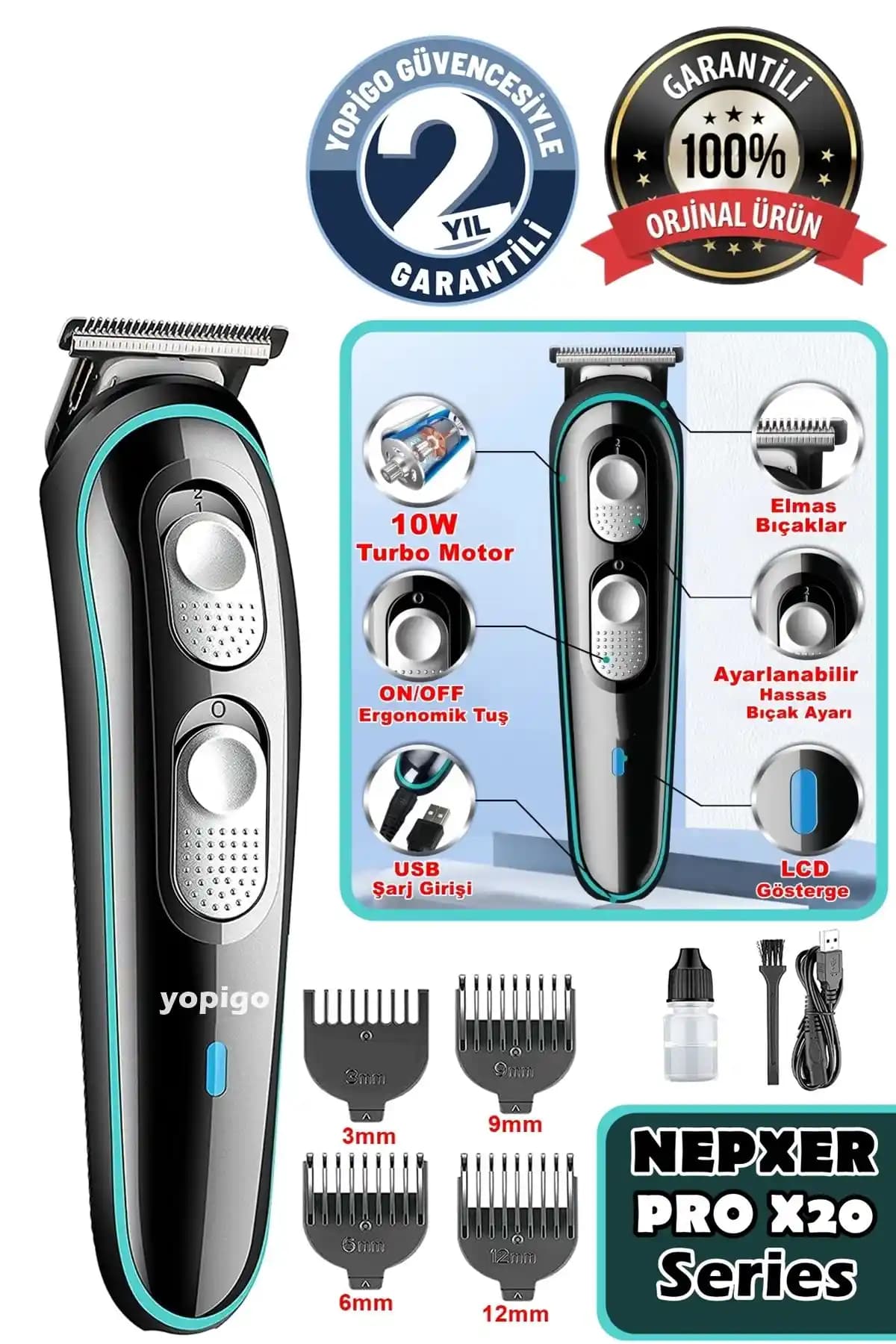 Yopigo Nepxer YP-5 ve V-055 Galaxy X Power Tıraş Makineleri Karşılaştırması