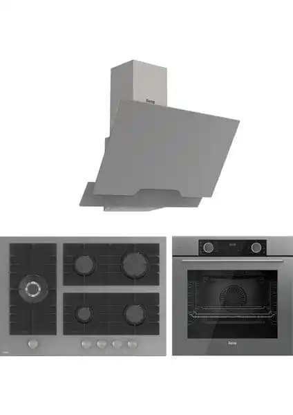 Ferre FryArt BL Modüler Gri Ankastre Set: Modern ve Şık Mutfaklar İçin Tasarım ve Fonksiyonellik