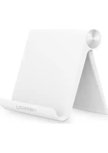 Ugreen Çok Açılı Masaüstü Tablet Standı Beyaz – Esnek ve Dayanıklı Tasarım