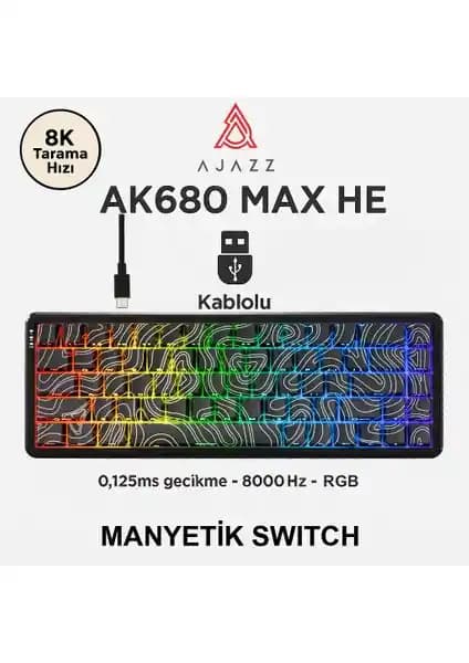Ajazz AK680 Max Mekanik Klavye: Yüksek Performans ve Kişiselleştirilebilir Özellikler