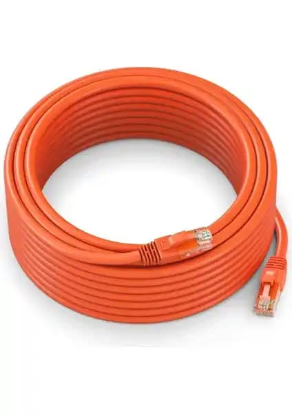 Apronx Cat6 Kablo 6 Metre Turuncu Dış Mekan Dayanıklı Ethernet Kablosu