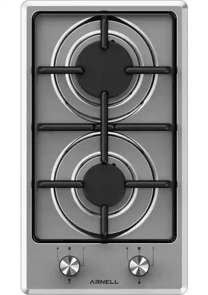 Arnell 2li Tüplü Gaz Emniyetli Inox Ankastre Ocak Modern ve Güvenilir Mutfak Çözümü
