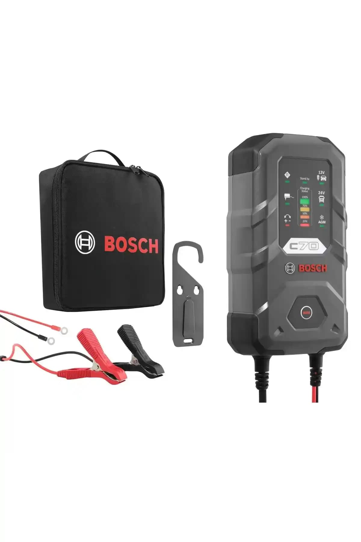 Bosch C70 Akü Şarj Cihazı 12/24V Güç ve Güvenilirlik Sunan Çok Yönlü Çözüm