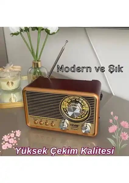 Dexxony Gold Retro Vintage Radyo: Estetik ve Çok Fonksiyonlu Taşınabilir Ses Cihazı