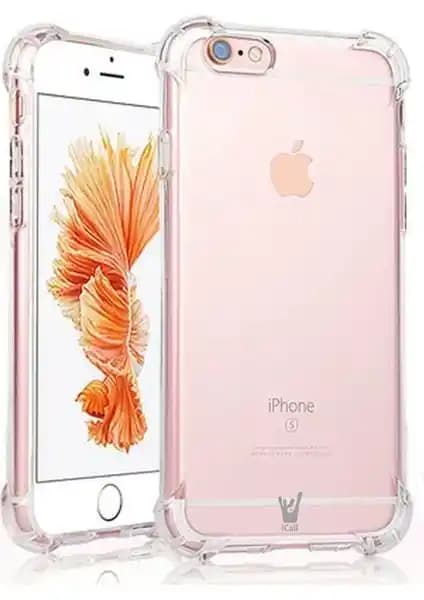 Dijimedia Apple iPhone 6 için Köşe Korumalı Airbag Silikon Kılıfı Güçlü Darbe Emme Özelliği ile Koruma Sağlar