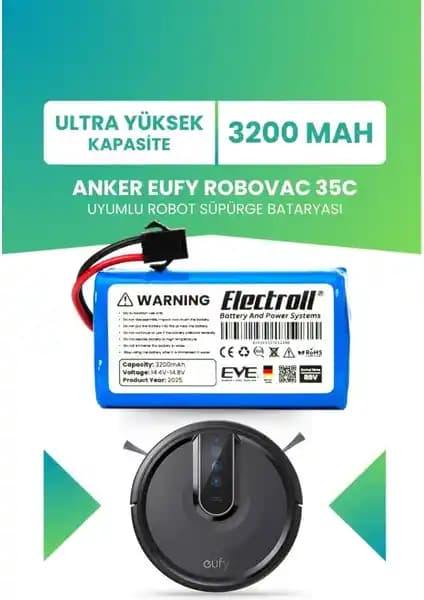 Electroll Eufy Robovac 35c Batarya: Uzun Ömürlü ve Kolay Kullanımlı Güç Kaynağı