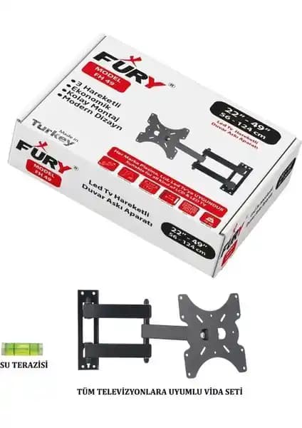 Fury Hareketli LCD ve LED Televizyon Duvar Asma Aparatı İncelemesi