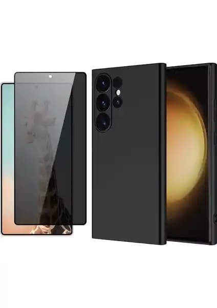 Galaxy S24 Ultra için Güçlü Koruma ve Şık Tasarım Sunan Kılıf ve Ekran Koruyucu Seti
