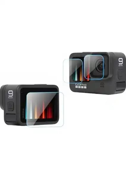GoPro Hero 9/10/11/12 İçin Dayanıklı 3 Parça Kırılmaz Cam Ekran Koruyucu