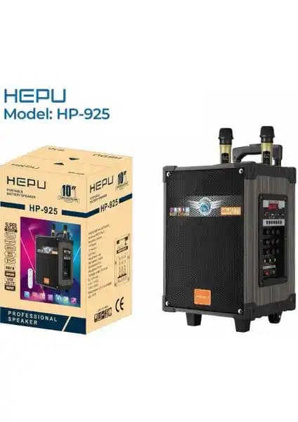 Hepu HP-925 10 inç Taşınabilir Bluetooth Hoparlör Güçlü Ses ve Şık Tasarım