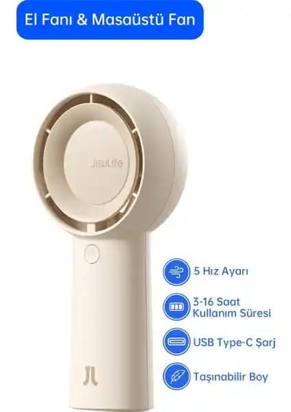 Jisulife Life5 Plus El Fanı: Yüksek Performanslı Taşınabilir Vantilatör Özellikleri ve Kullanım Avantajları