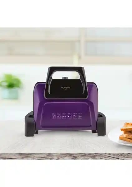 Karaca Future Plus Bio Diamond Izgara ve Tost Makinesi Mor Renkli Dayanıklı Tasarım