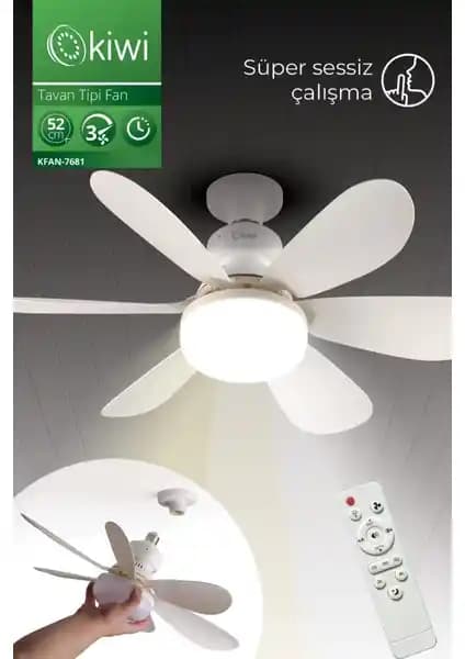 Kiwi KFAN-7681 Sessiz ve Enerji Verimli Tavan Vantilatörü Özellikleri ve Kullanım Avantajları