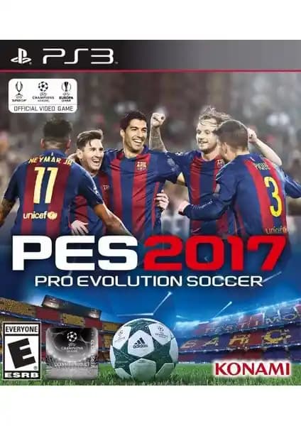 Konami PES 2017 Türkçe PS3 Futbol Oyunu Gerçekçi Oynanış ve Gelişmiş Modlar