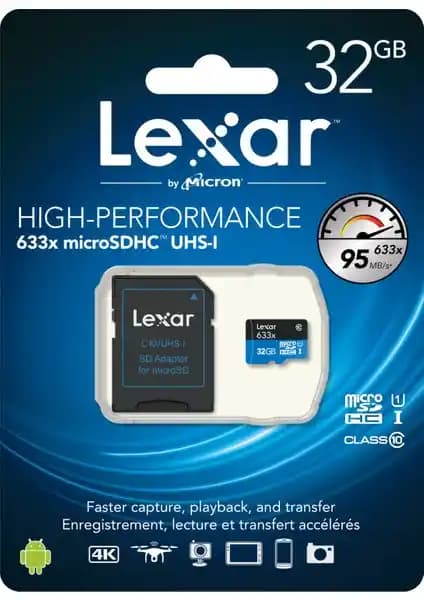 Lexar 32GB UHS-I MicroSDHC Hafıza Kartı Yüksek Performans ve Güvenilirlik Sunar