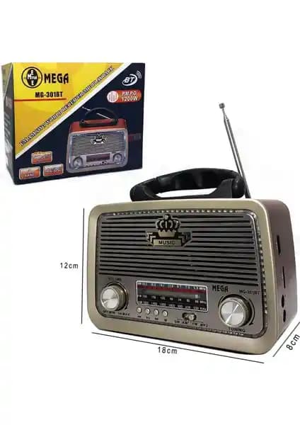 MEGA MG-301BT Nostaljik Radyo: Retro Tasarım ve Modern Özellikler Bir Arada